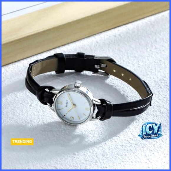 Leather Strap Analog Quartz Watch with Stainless Steel Case main image 7